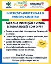Programa Paraná Fala Inglês abre inscrições para cursos do 1º semestre de 2026