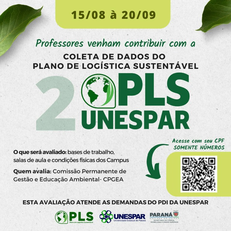 Proplan elabora questionário sobre Plano de Gestão de Logística Sustentável