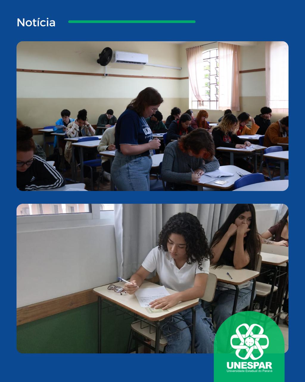 Prova do Vestibular Unespar 2026 é aplicada em sete cidades
