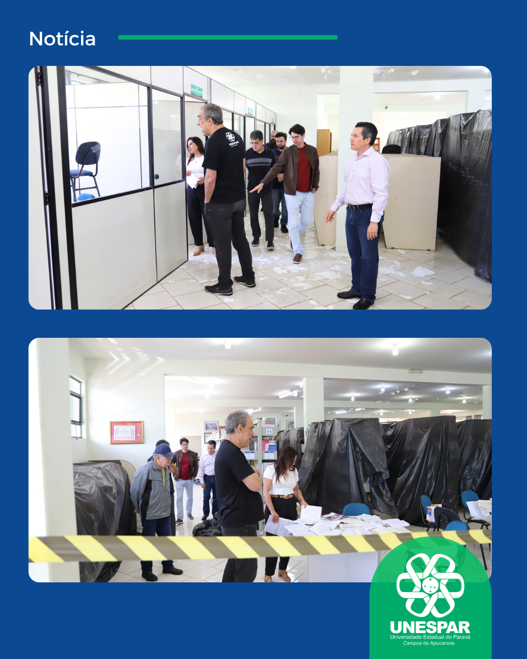 Reitoria da UNESPAR visita o Campus de Apucarana para acompanhar situação da Biblioteca