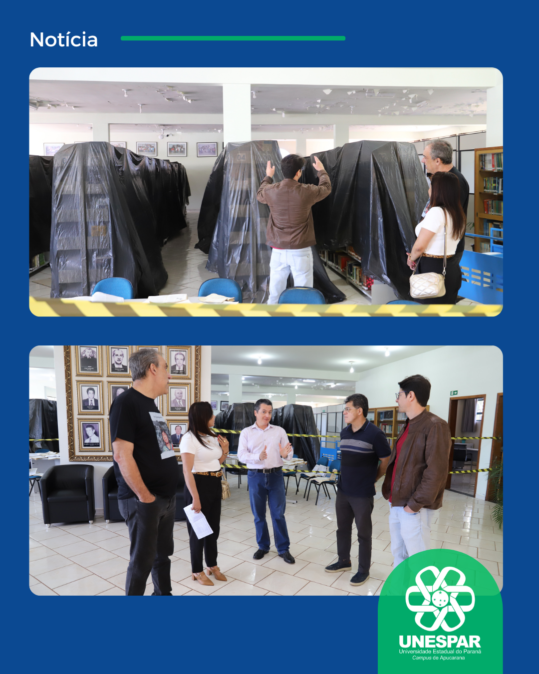 Reitoria da UNESPAR visita o Campus de Apucarana para acompanhar situação da Biblioteca