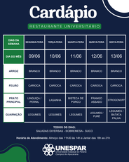 Atenção para a alteração nos dias 10 e 12!