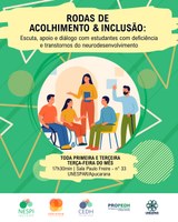A Unespar – Campus de Apucarana convida você para participar do projeto de extensão “Rodas de Acolhimento e Inclusão: escuta, apoio e diálogo com estudantes com deficiência e transtornos do neurodesenvolvimento.” 