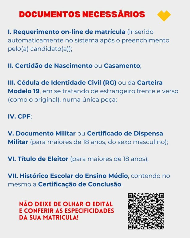 Documentos necessários