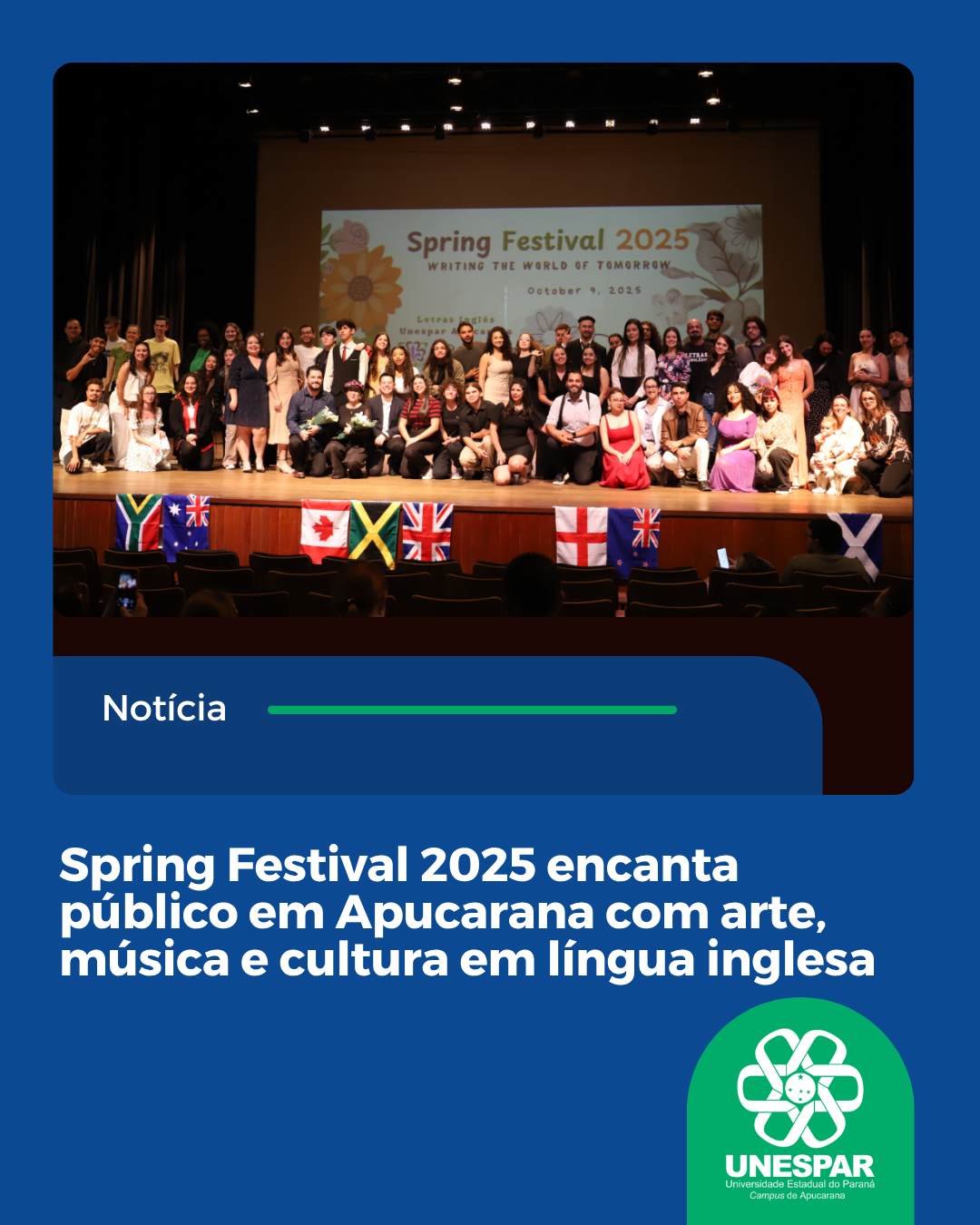 Spring Festival 2025 encanta público em Apucarana com arte, música e cultura em língua inglesa