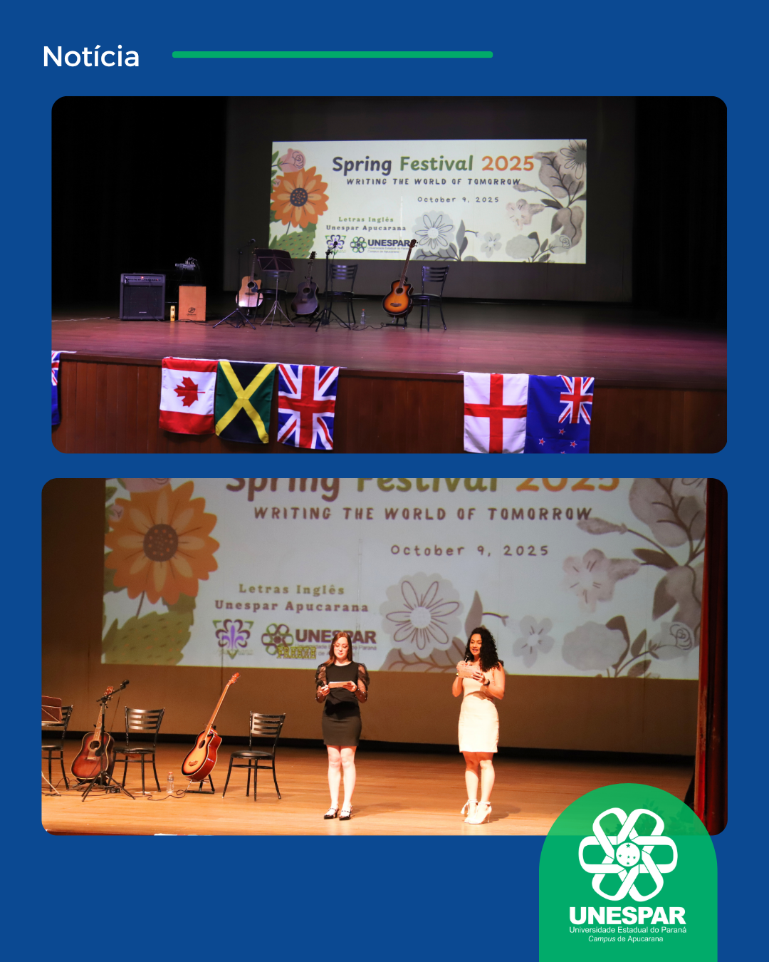 Spring Festival 2025 encanta público em Apucarana com arte, música e cultura em língua inglesa