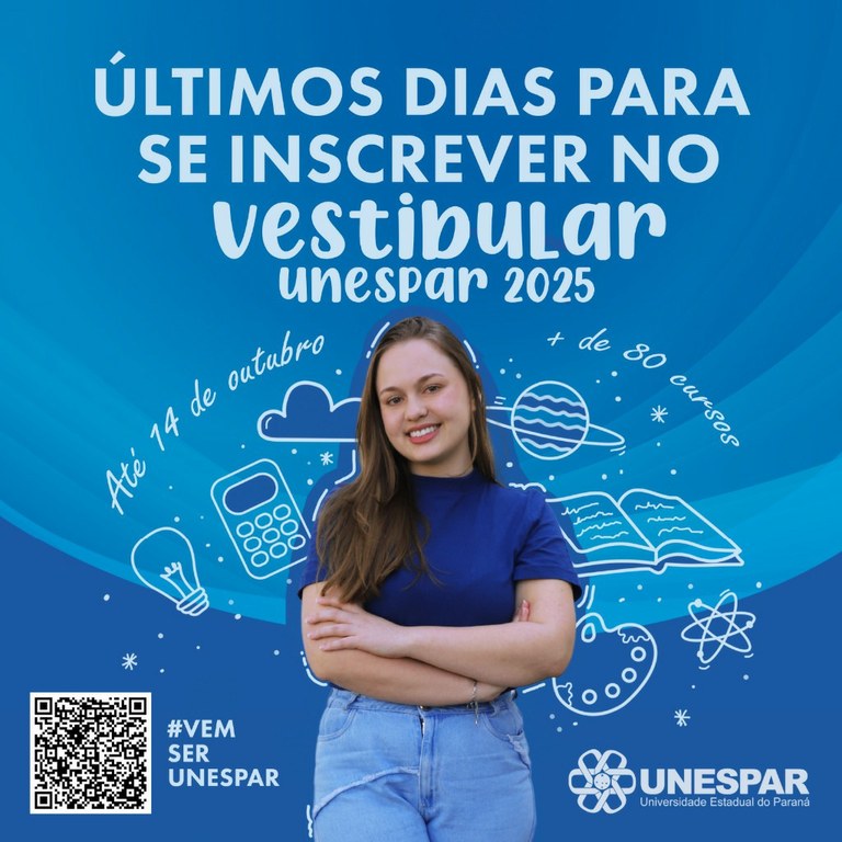 Última semana para se inscrever no Vestibular Unespar 2025