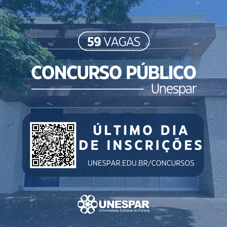 Último dia de inscrições para concurso público da Unespar