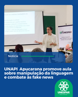  Professora Neluana Ferragini discutiu o poder da linguagem e a checagem de informações