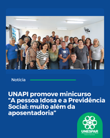 Professora e advogada especialista em direito previdenciário, Fabiana Eliza Mattos, ministra mini curso para a primeira turma da UNAPI.