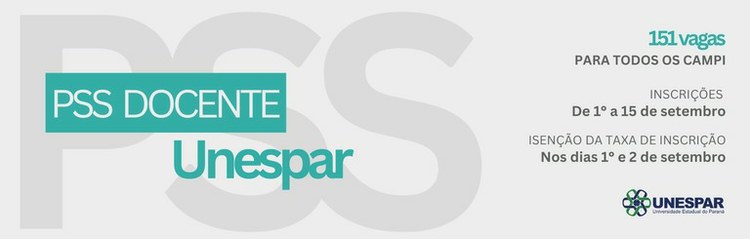Unespar anuncia PSS para contratação de 151 docentes temporários