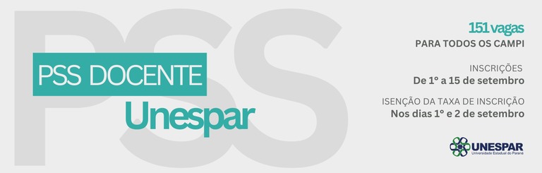 Unespar anuncia PSS para contratação de 151 docentes temporários