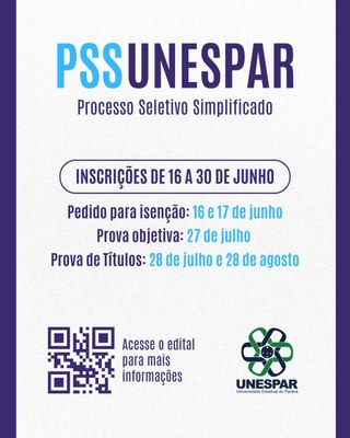 UNESPAR lança PSS com 22 vagas para agente universitário de níveis médio e superior, com salários de até R$ 7,6 mil. Inscrições de 16 a 30 de junho; prova objetiva será aplicada em 27 de julho.