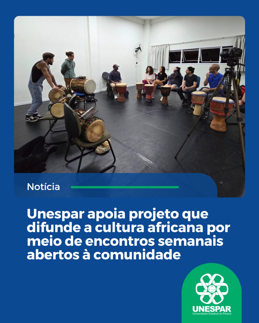 Unespar apoia projeto que difunde a cultura africana por meio de encontros semanais abertos à comunidade