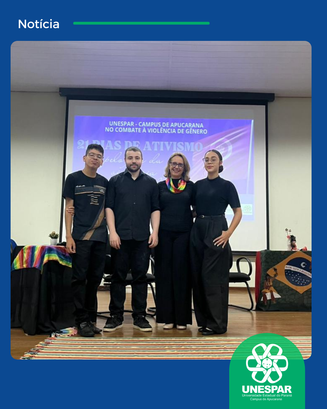 Unespar Apucarana divulga resultados das ações dos 21 Dias de Ativismo pelo Fim da Violência contra as Mulheres