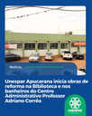 Unespar Apucarana inicia obras de reforma na Biblioteca e nos banheiros do Centro Administrativo Professor Adriano Corrêa