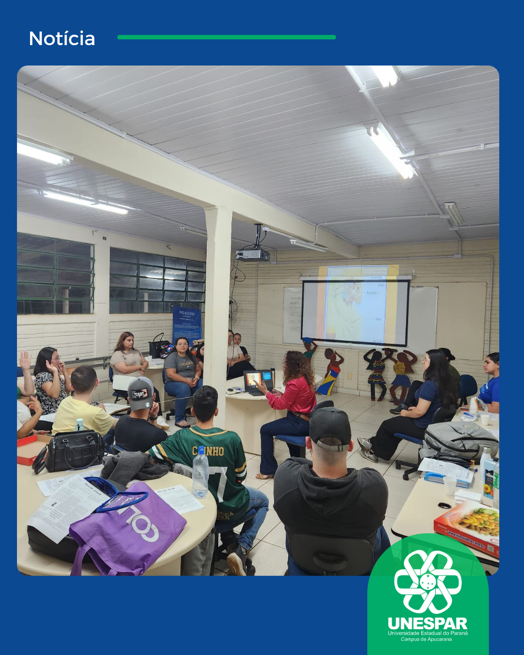 Unespar campus Apucarana promove intervenção acadêmica sobre intelectuais e educação antirracista com estudantes de Pedagogia, Matemática e Letras