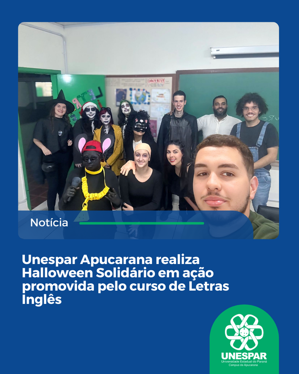 Unespar Apucarana realiza Halloween Solidário em ação promovida pelo curso de Letras Inglês