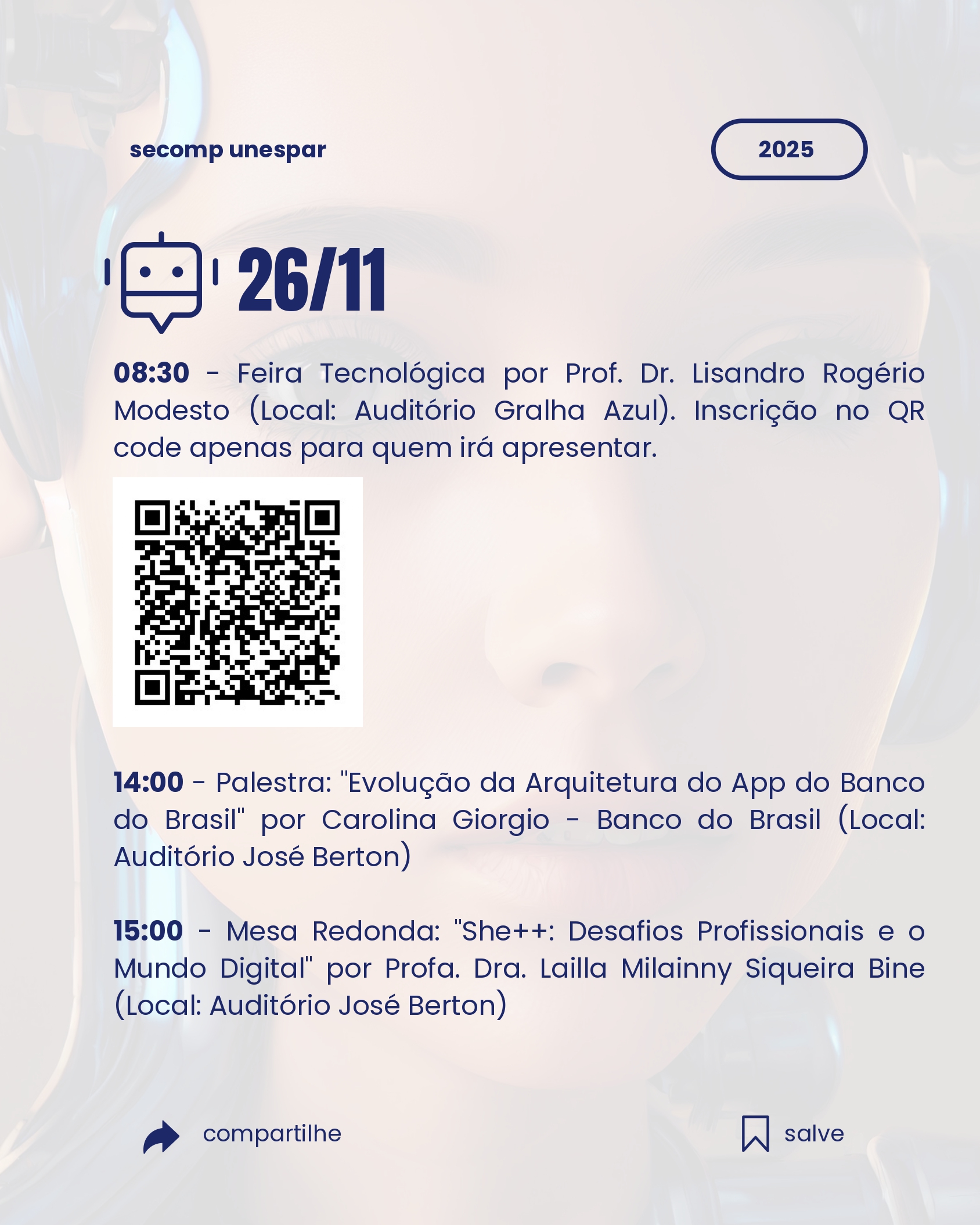 Unespar Campus de Apucarana realiza a SECOMP 2025 com palestras, oficinas, maratona e atividades práticas