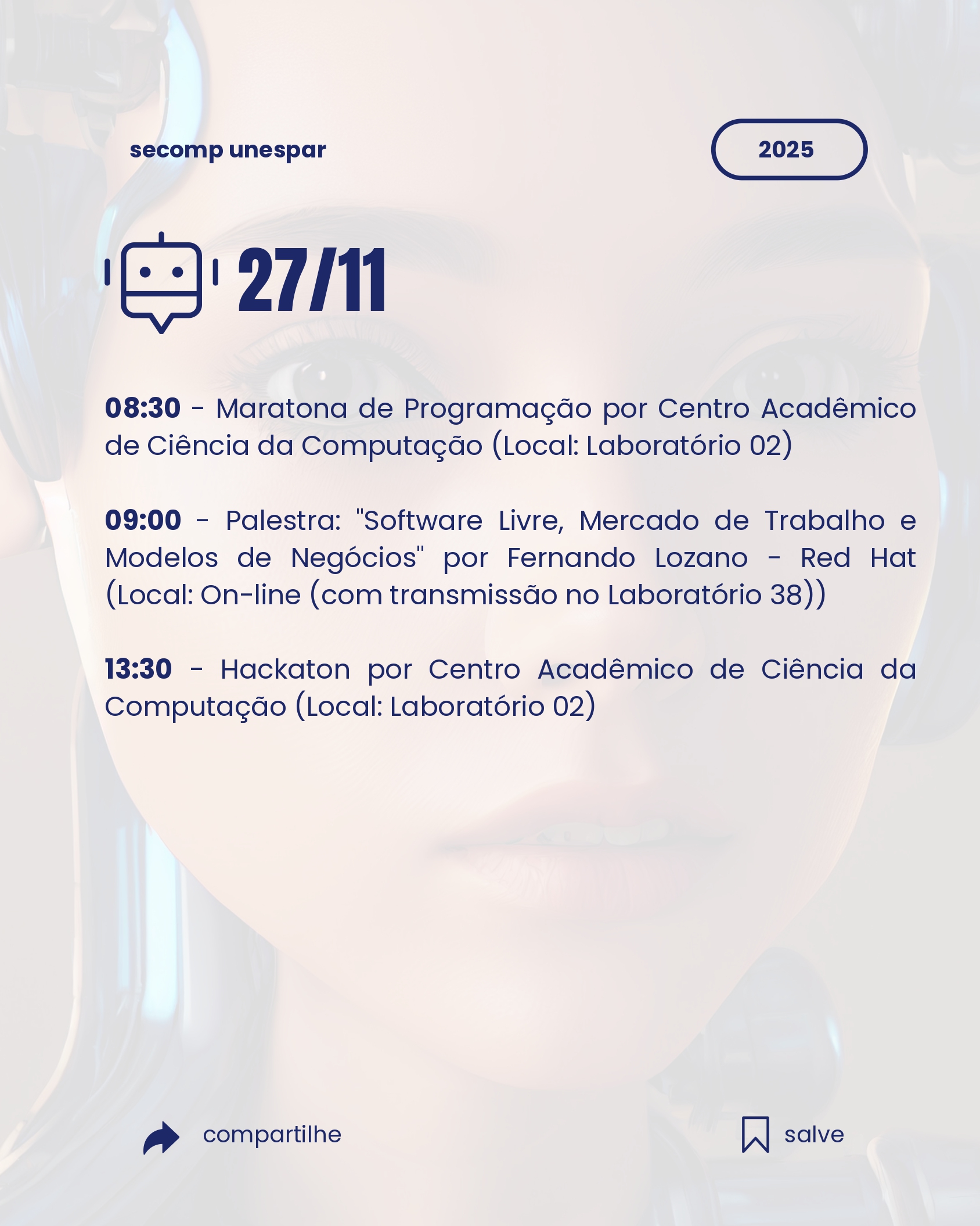 Unespar Campus de Apucarana realiza a SECOMP 2025 com palestras, oficinas, maratona e atividades práticas