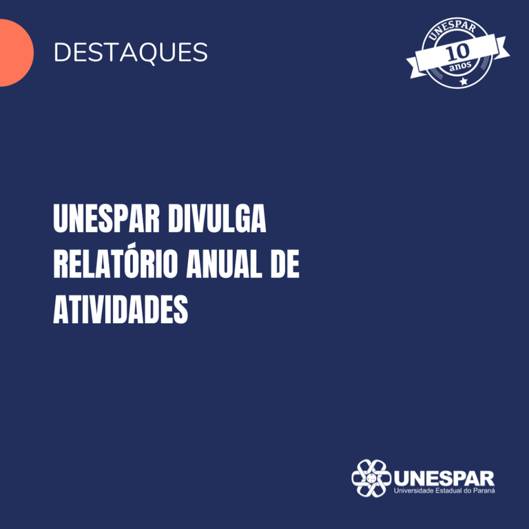 Unespar divulga Relatório Anual de Atividades