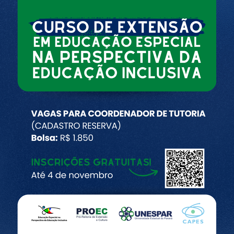 Unespar oferta 5 mil vagas para curso de Educação Inclusiva