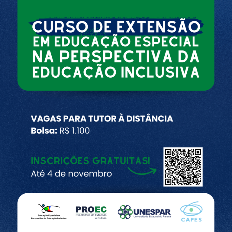 Unespar oferta 5 mil vagas para curso de Educação Inclusiva