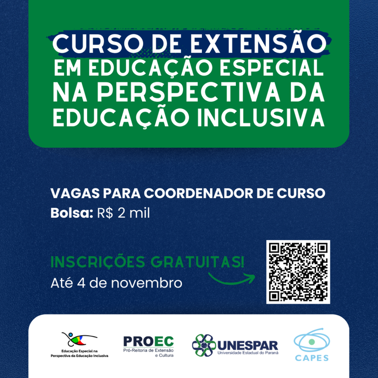 Unespar oferta 5 mil vagas para curso de Educação Inclusiva