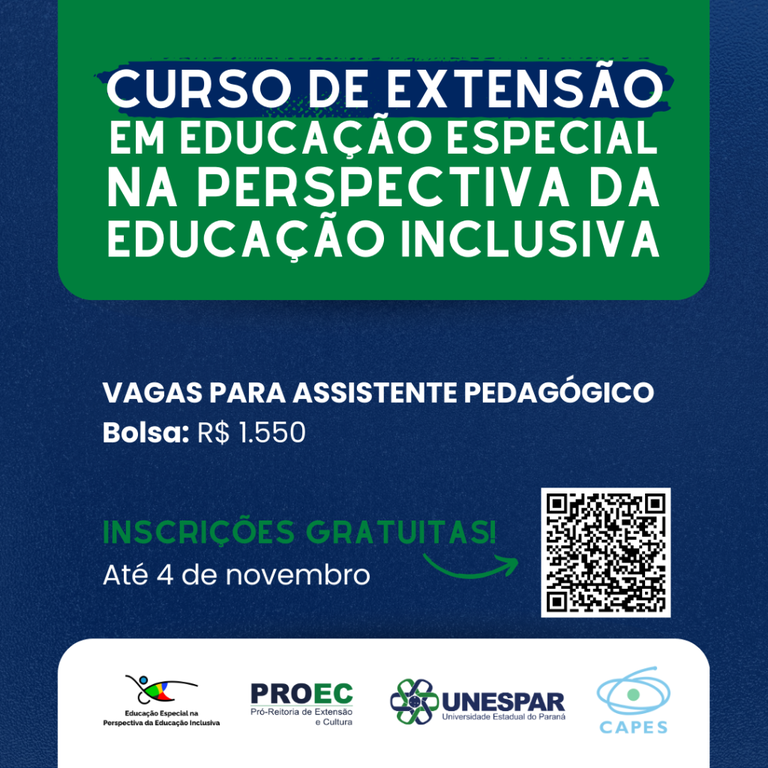 Unespar oferta 5 mil vagas para curso de Educação Inclusiva