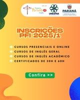 Inscrições abertas para os cursos do Paraná Fala Inglês na Unespar. Aulas gratuitas, presenciais e remotas, com mais de 300 vagas disponíveis.