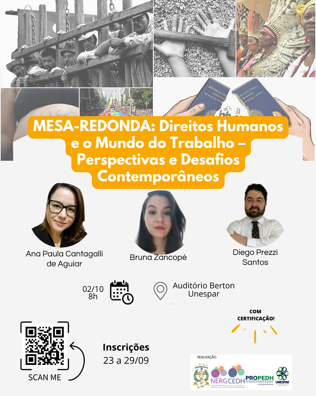 Unespar promove duas mesas-redondas sobre Direitos Humanos e o mundo do trabalho