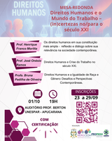 Debates reunirão especialistas para discutir (in)certezas, perspectivas e desafios do mundo do trabalho à luz dos Direitos Humanos.