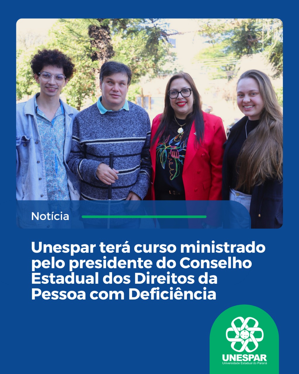 Unespar terá curso ministrado pelo presidente do Conselho Estadual dos Direitos da Pessoa com Deficiência