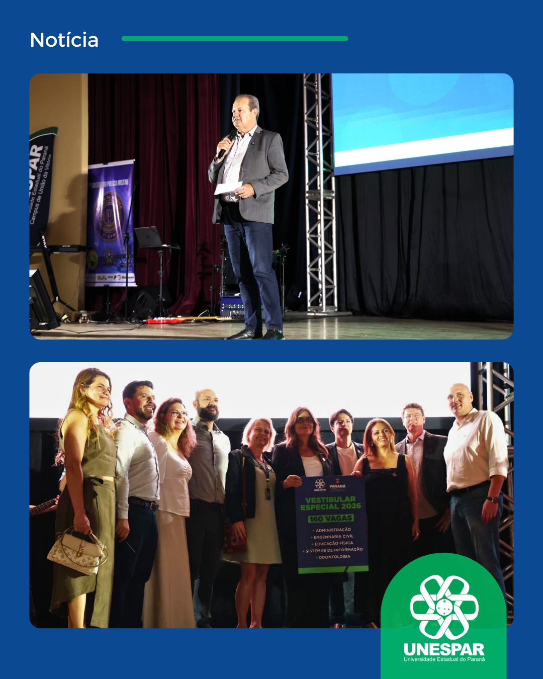 Vestibular da Unespar oferta 160 vagas em cursos do antigo Uniuv, em União da Vitória