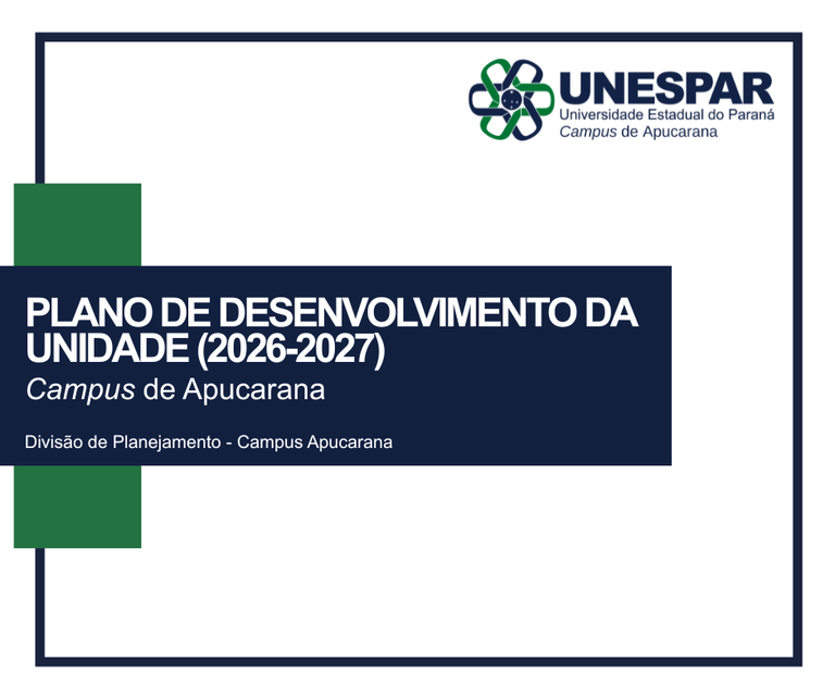 PLANO DE DESENVOLVIMENTO DA UNIDADE (2026-2027)